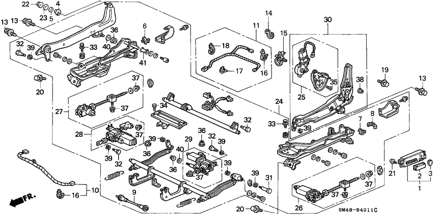 Front seat components