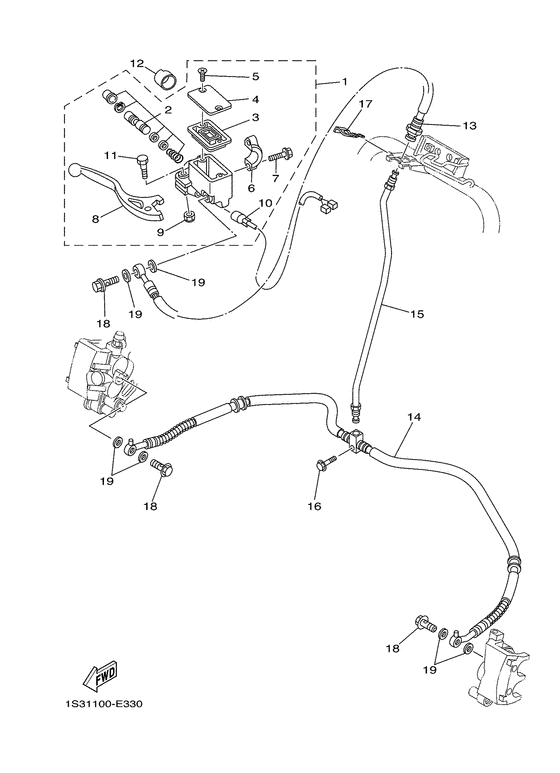 Front master cylinder