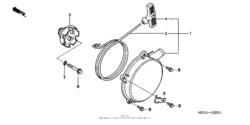 Recoil starter (trx500fa/fga'05)