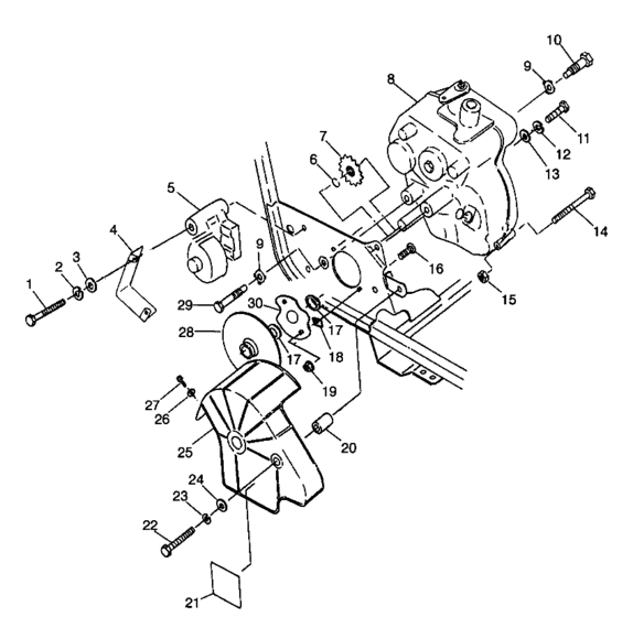 Gearcase/brake mounting