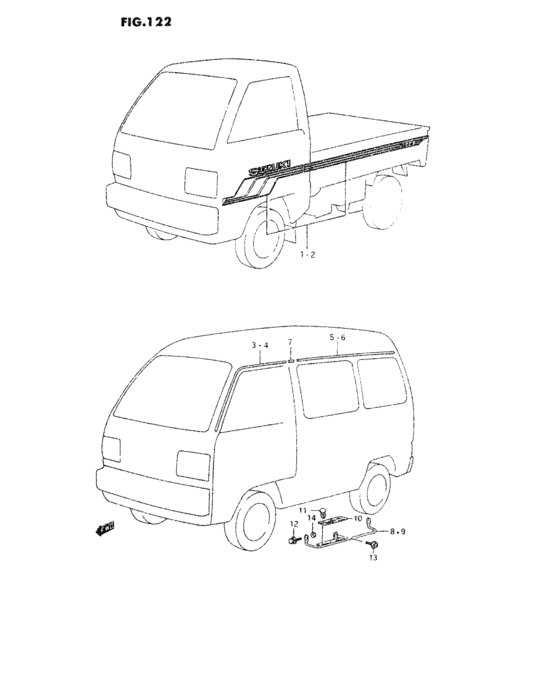 Stripe tape and molding