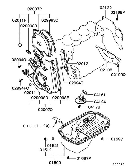 Cover,rear plate & oil pan
