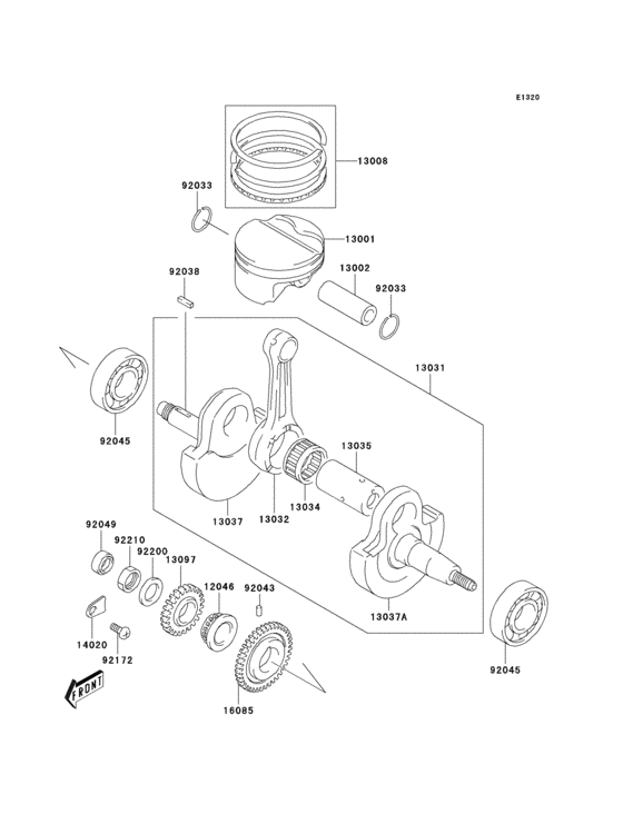 Crankshaft/piston(s)