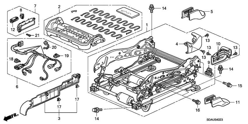 Front seat components