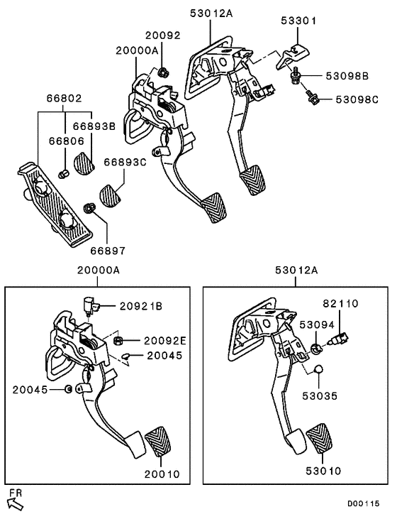 Brake & clutch pedal