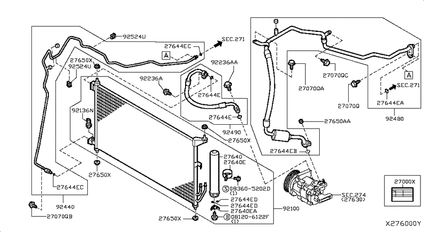 Condensor, liquid tank