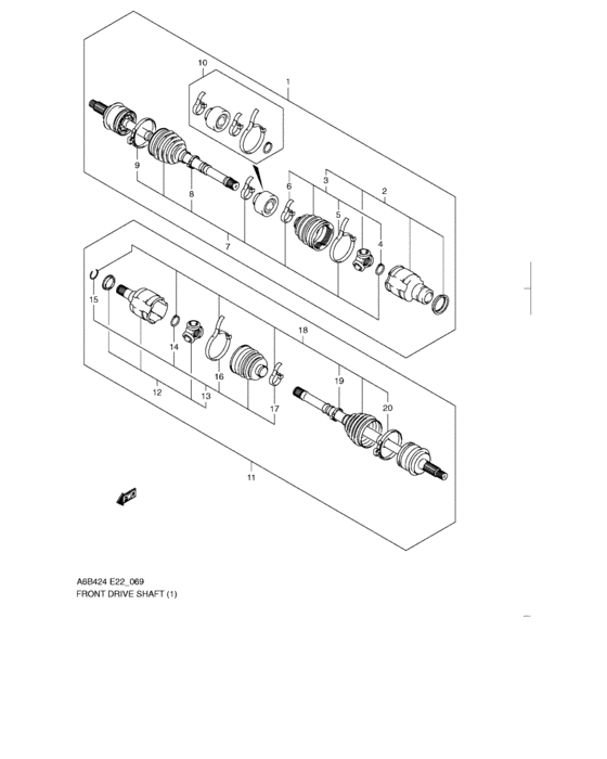 Front drive shaft