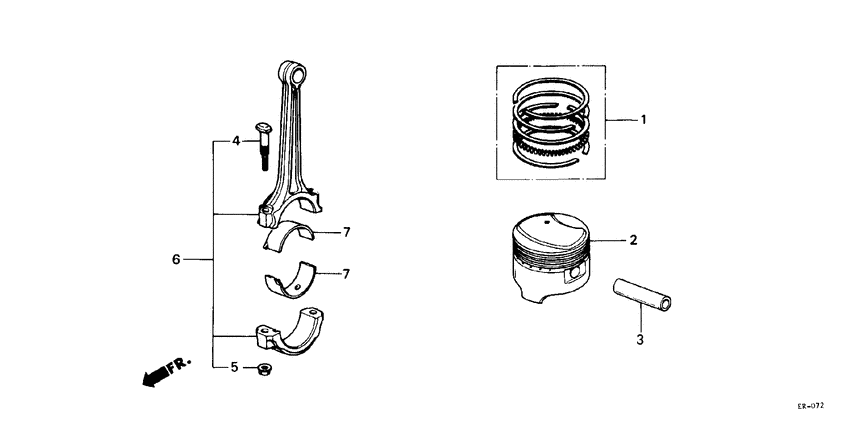 Piston/connecting rod