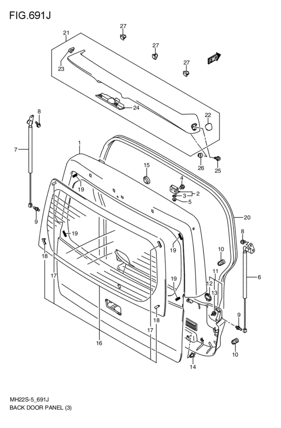 back door panel