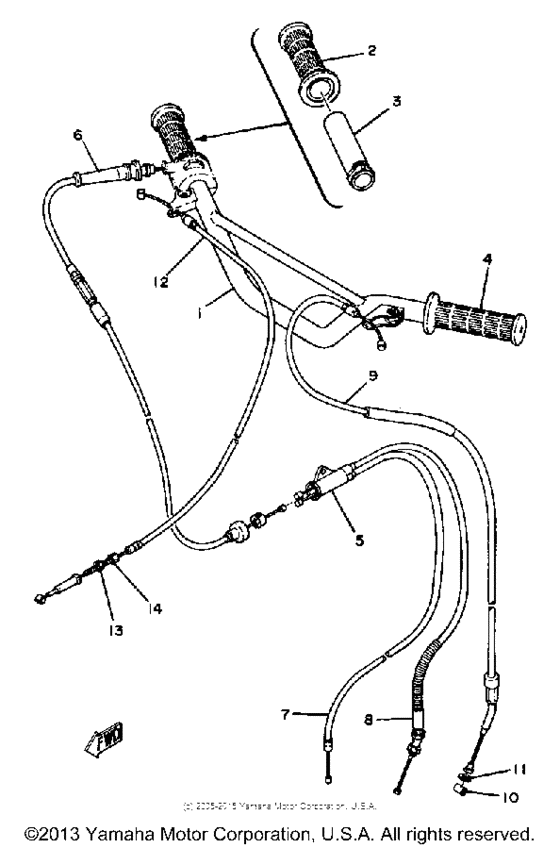 Handlebar - cable
