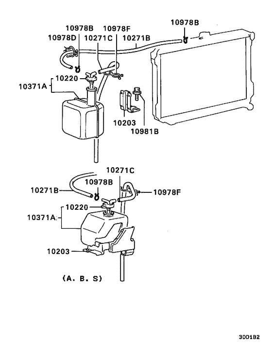 Radiator,hose & condenser tank