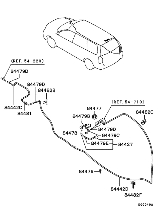 Rear window wiper & washer