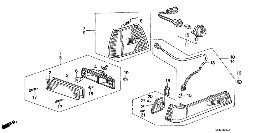 Front combination light