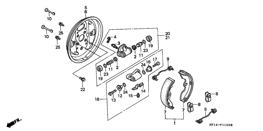 Front brake panel