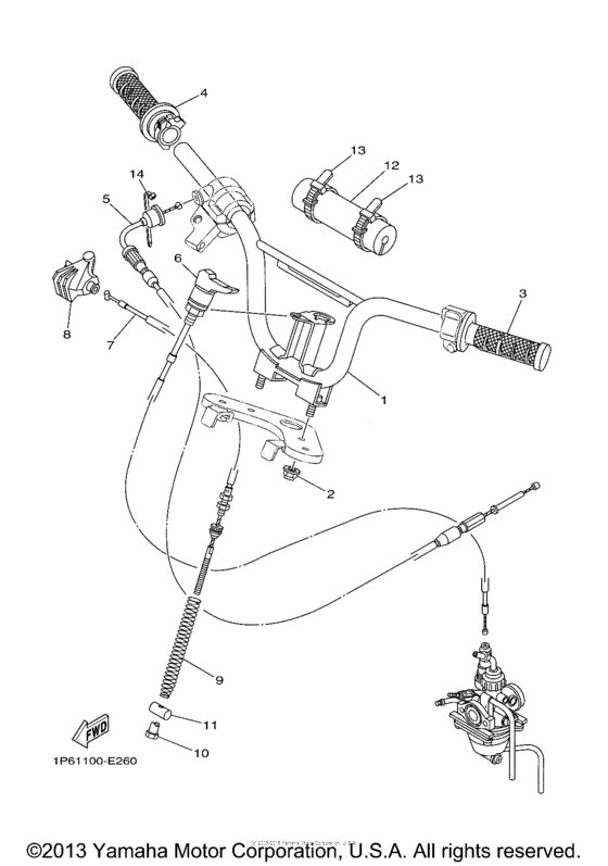 Steering handle & cable