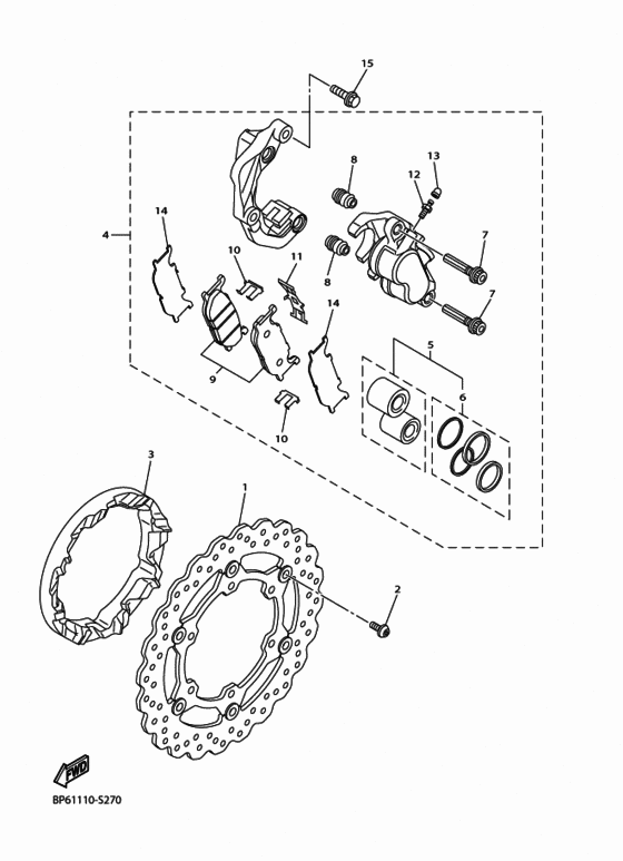 Front brake caliper