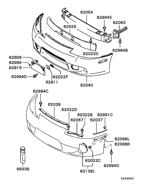 Front bumper & support