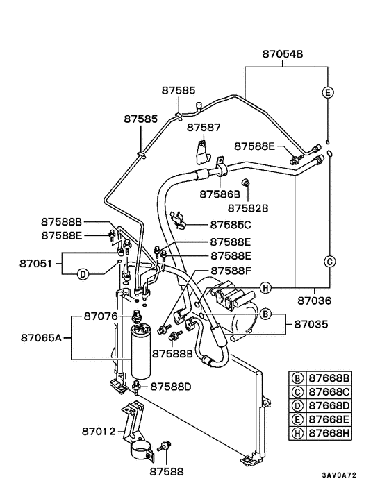 A/c condenser, piping