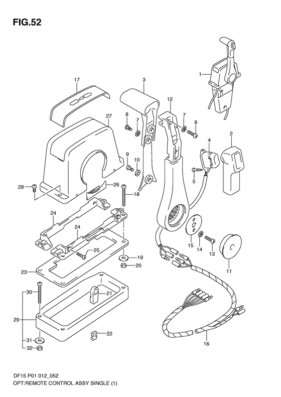 Remote control assy single