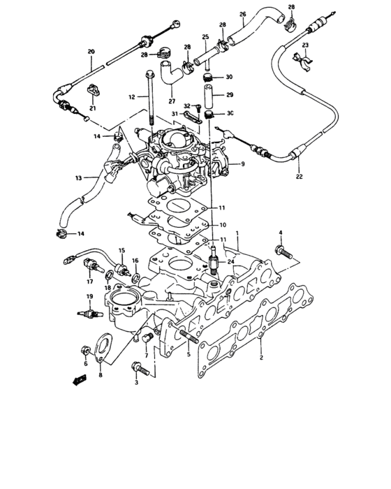 Intake manifold and throttle body first design