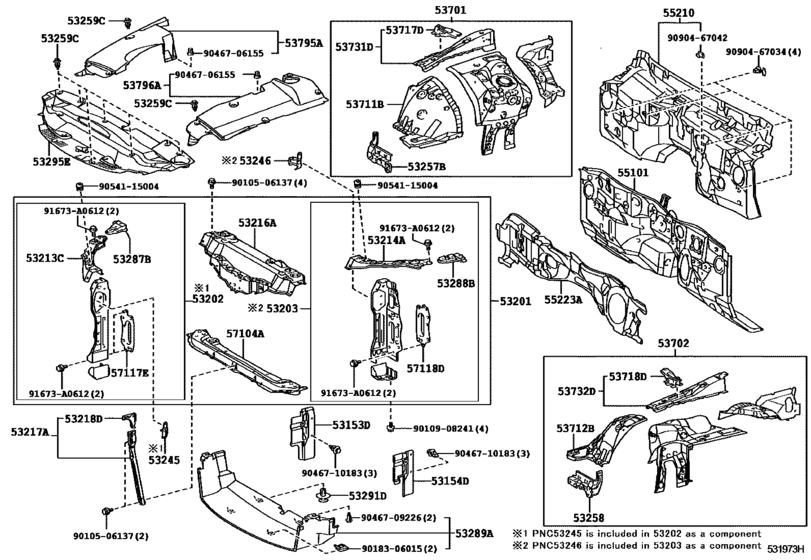 Front Fender Apron & Dash Panel