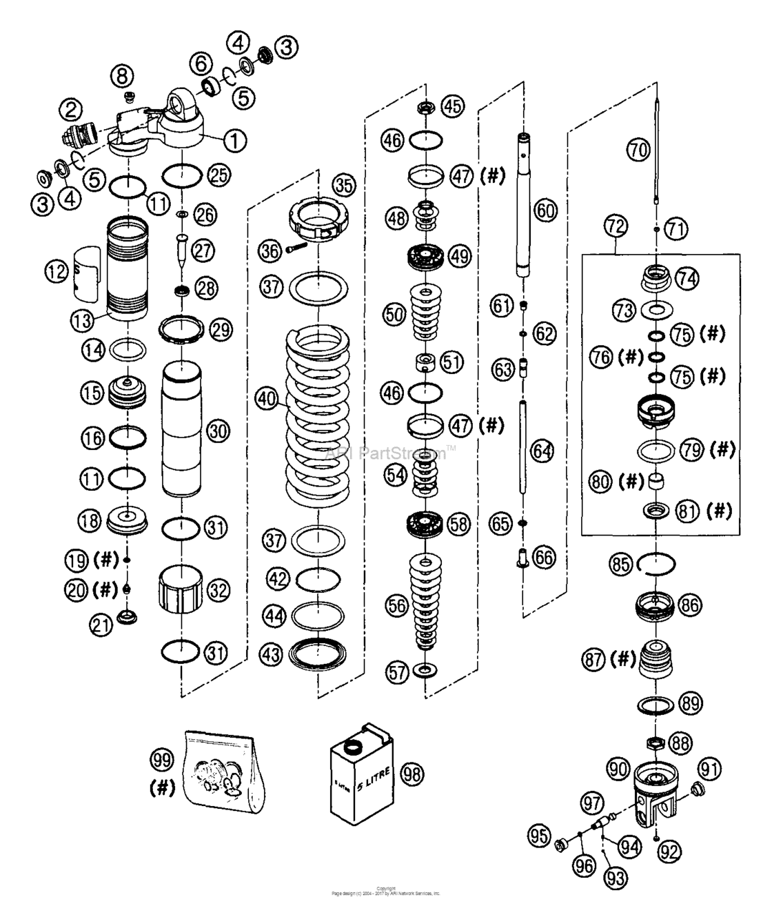 Shock Absorber Wp Disassembled