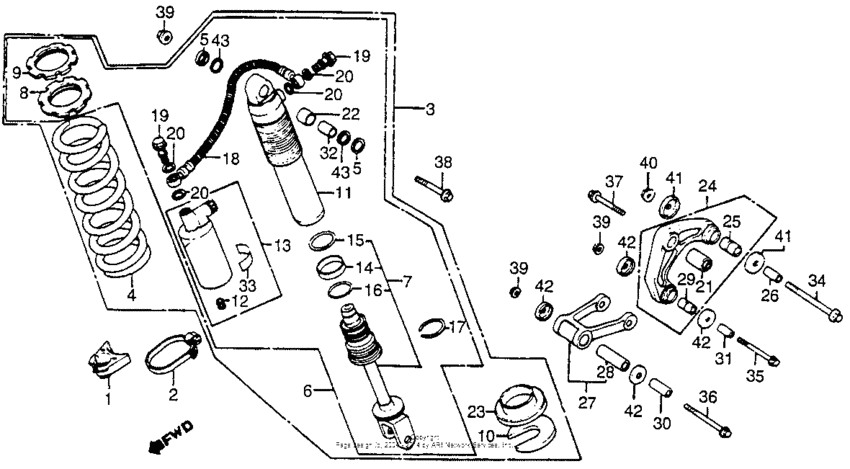 Rear shock absorber 83