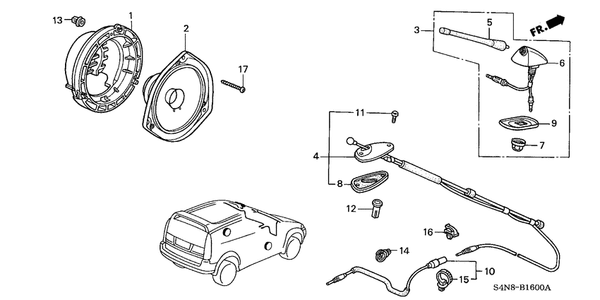 Radio antenna/speaker