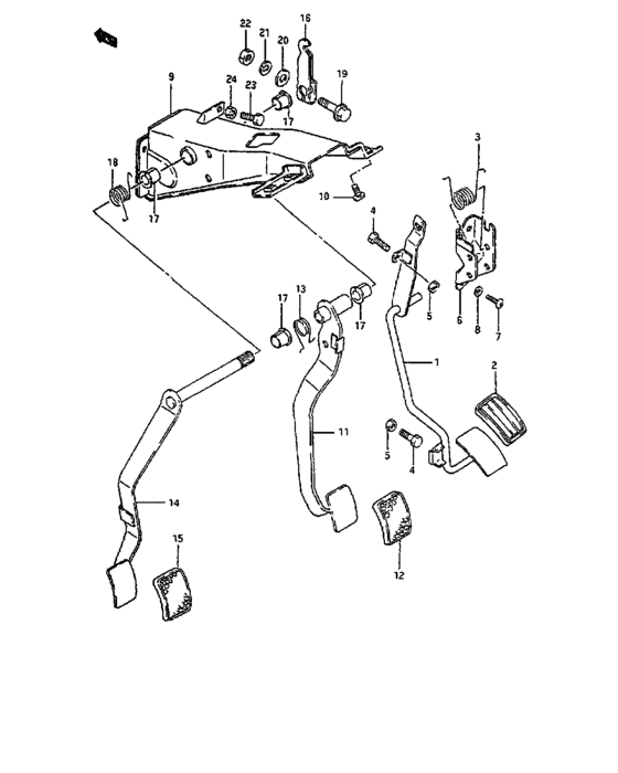 Pedal and pedal bracket