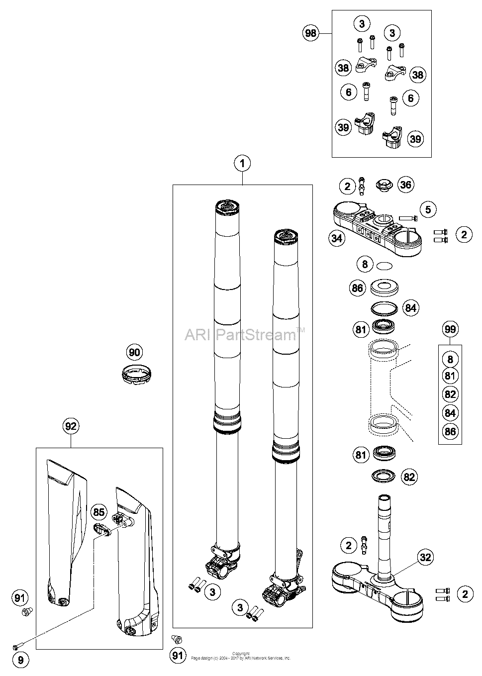 Front Fork, Triple Clamp