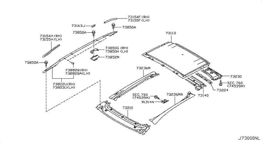 Roof panel & fitting