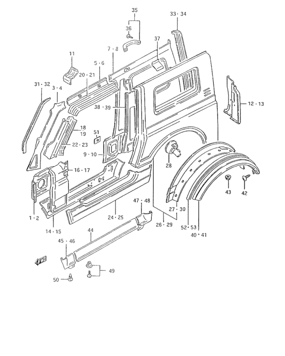 Suzuki Samurai Body Parts Diagram