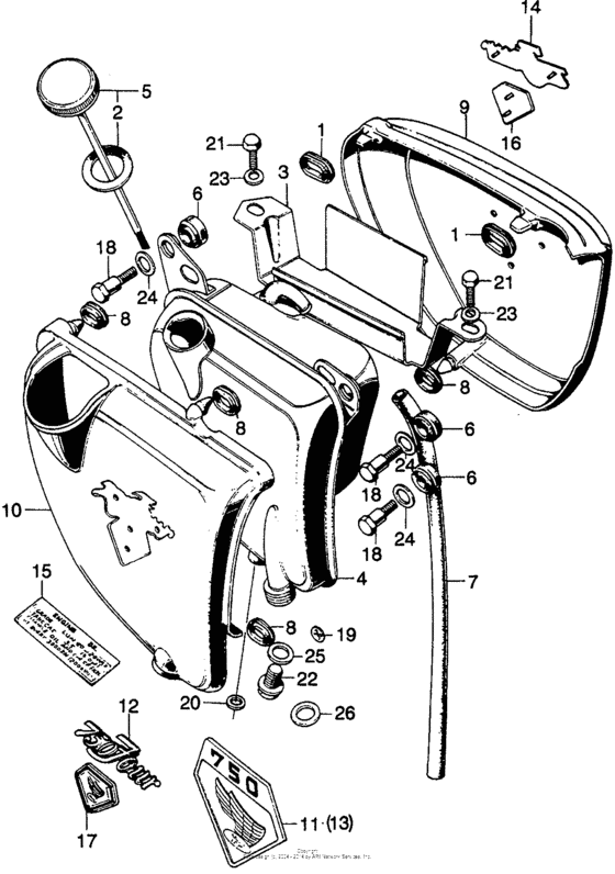 Oil tank + tank & battery cover