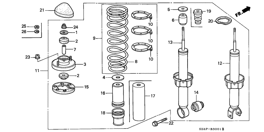 Rear shock absorber