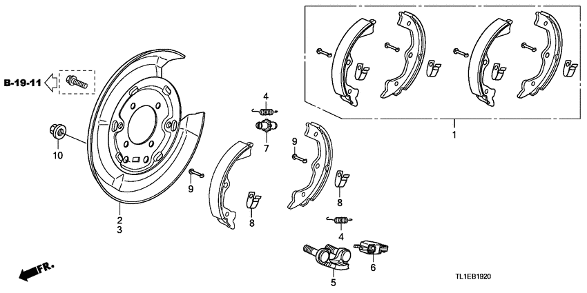 Parking brake shoe