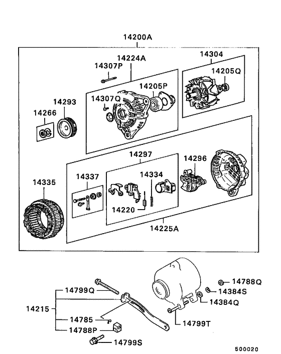 Alternator & vacuum pump