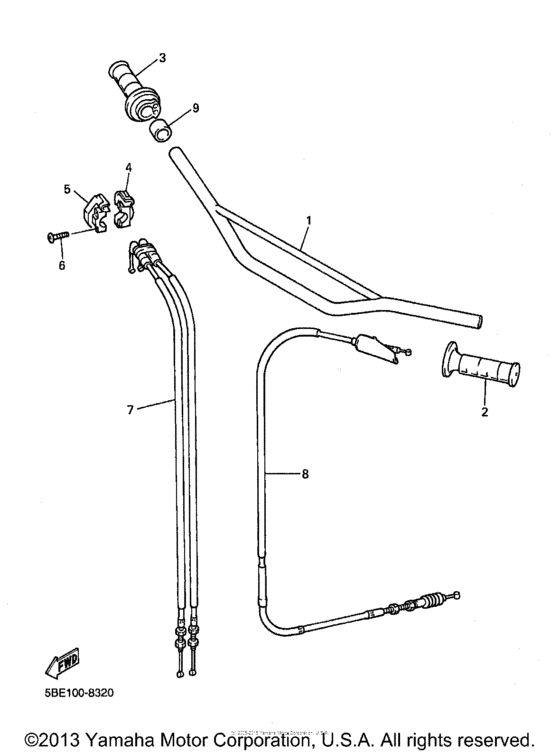 Steering handle & cable