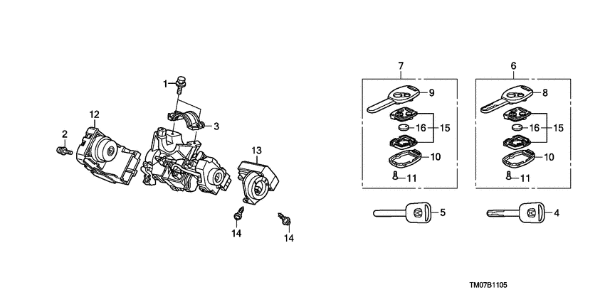 Key cylinder components