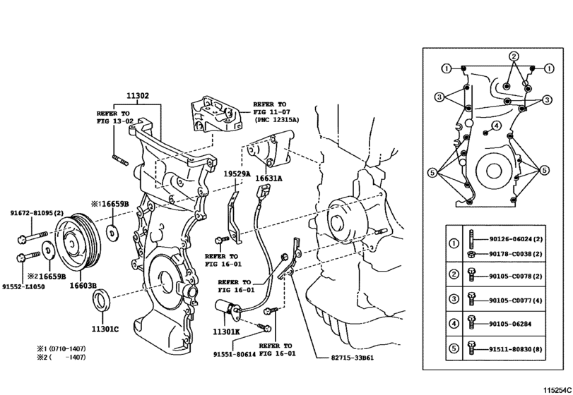 Timing Gear Cover & Rear End Plate
