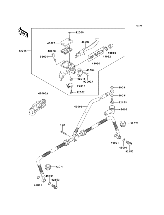 Front master cylinder