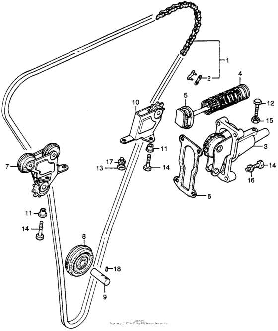 Cam chain + tensioner