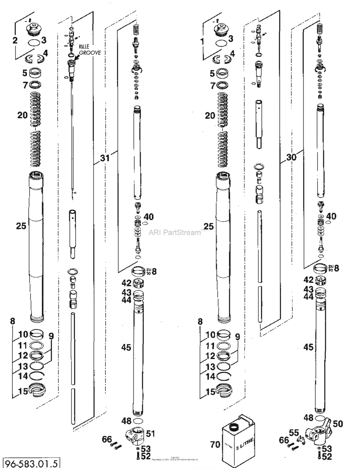 Fork Legs White Power