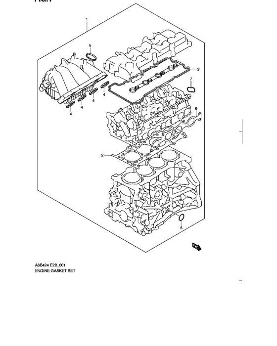 Engine gasket set