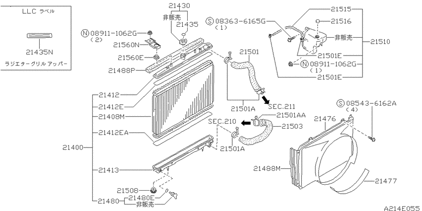 Radiator, shroud & fitting