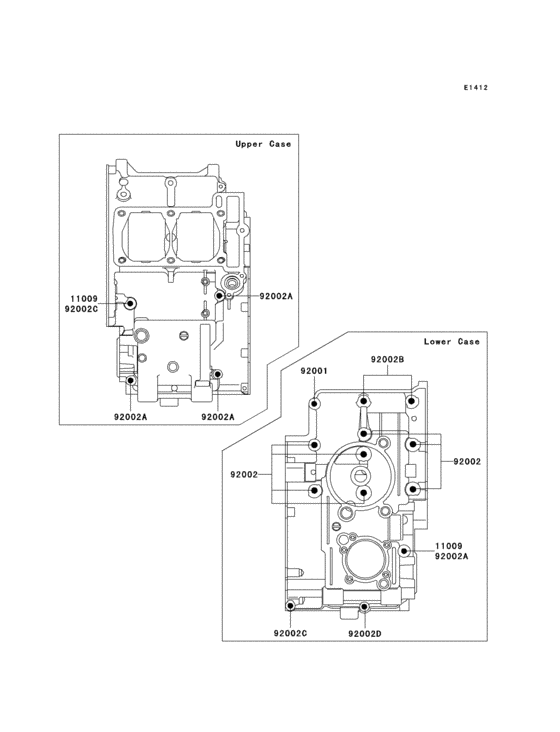 Crankcase bolt pattern