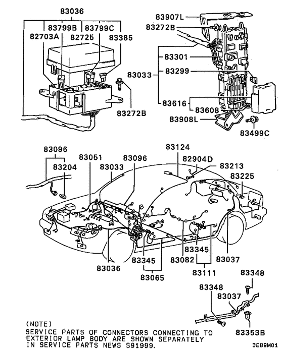 Wiring & attaching parts