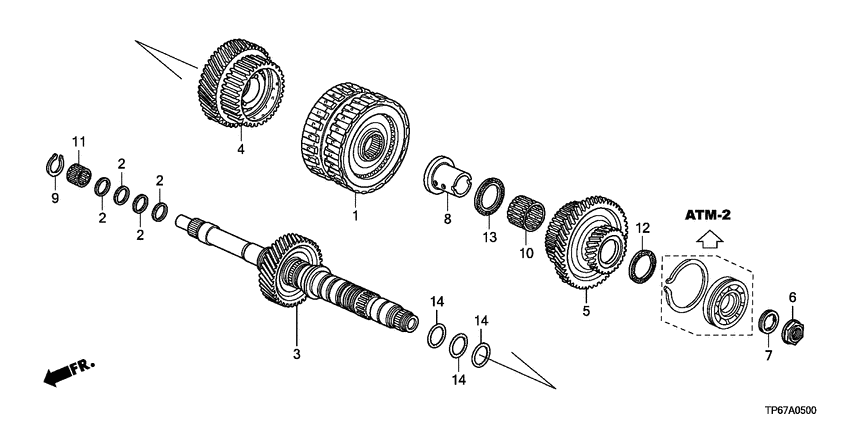Mainshaft/clutch