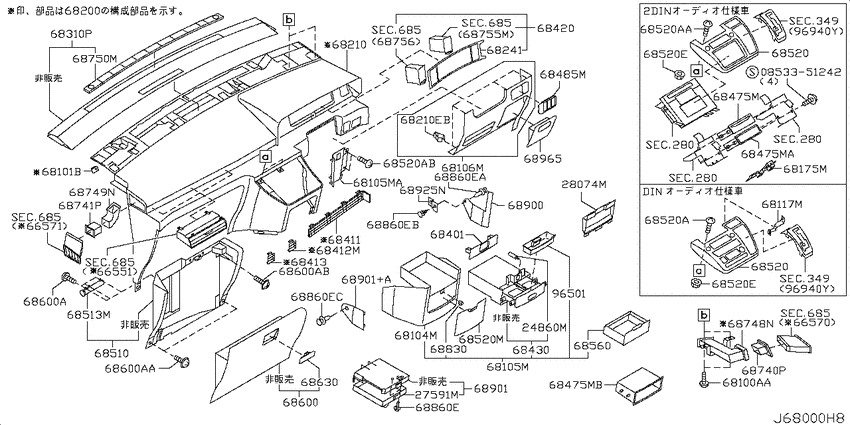 Instrument panel, pad & cluster lid