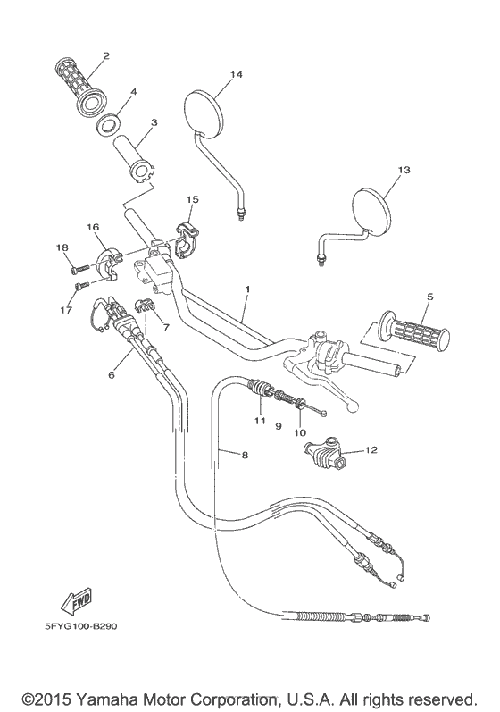 Steering handle & cable