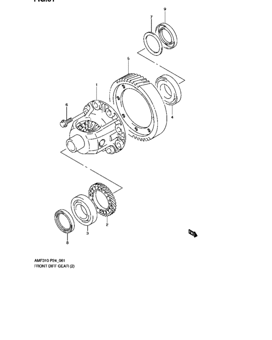 Front diff gear